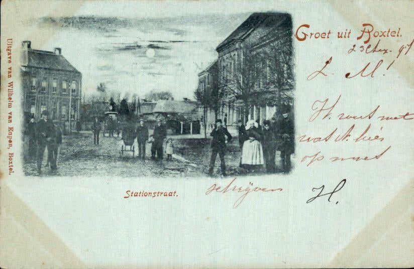 Boxtel - Groet uit - Stationsstraat, Ophalen of Verzenden, Voor 1920, Gelopen, Noord-Brabant