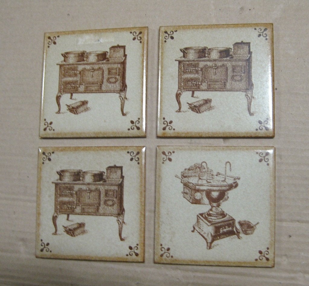 Vintage tegeltjes oud fornuis, Ophalen of Verzenden
