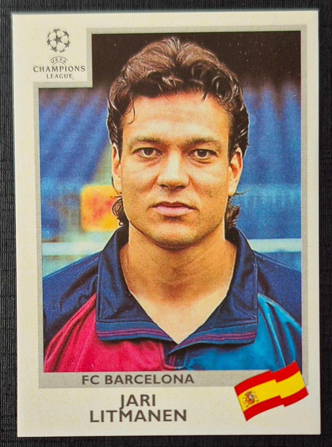 Panini sticker Jari Litmanen - FC Barcelona, 2000/2001, Ophalen of Verzenden, Zo goed als nieuw, Buitenlandse clubs, Poster, Plaatje of Sticker