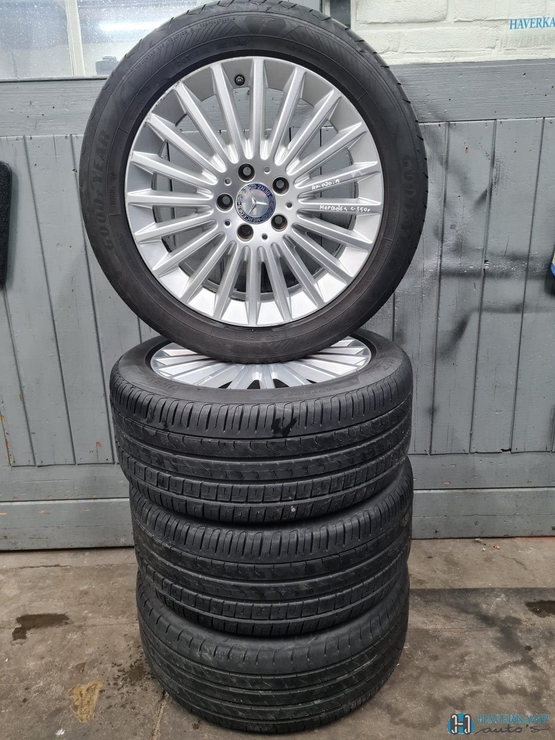 Mercedes C-klasse zomerset breedset 225 50 17 origineel 5/6m, Ophalen, Gebruikt, -, -