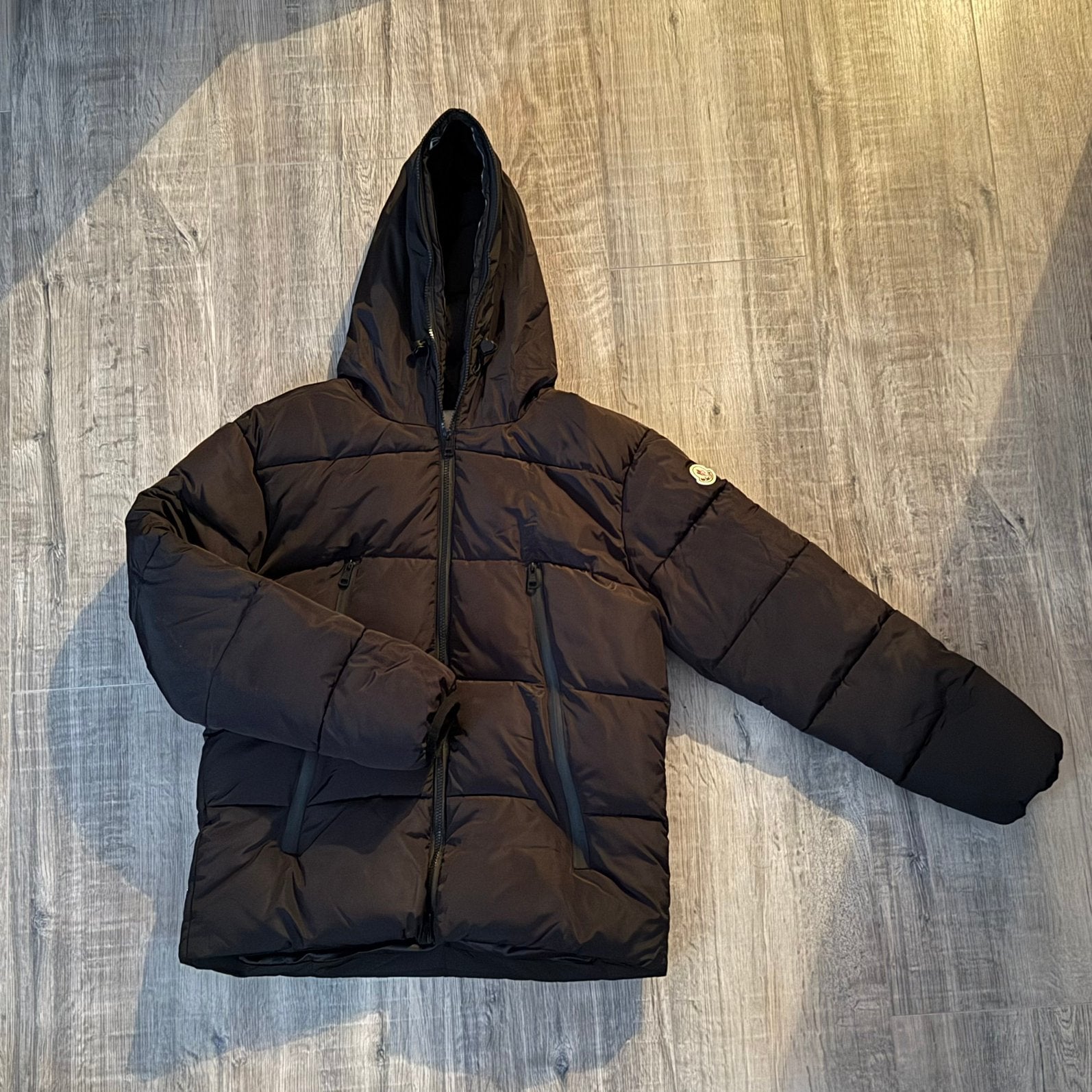 Moncler Puffer Jas – Maat M, Ophalen of Verzenden, Zo goed als nieuw, Maat 48/50 (M), Zwart