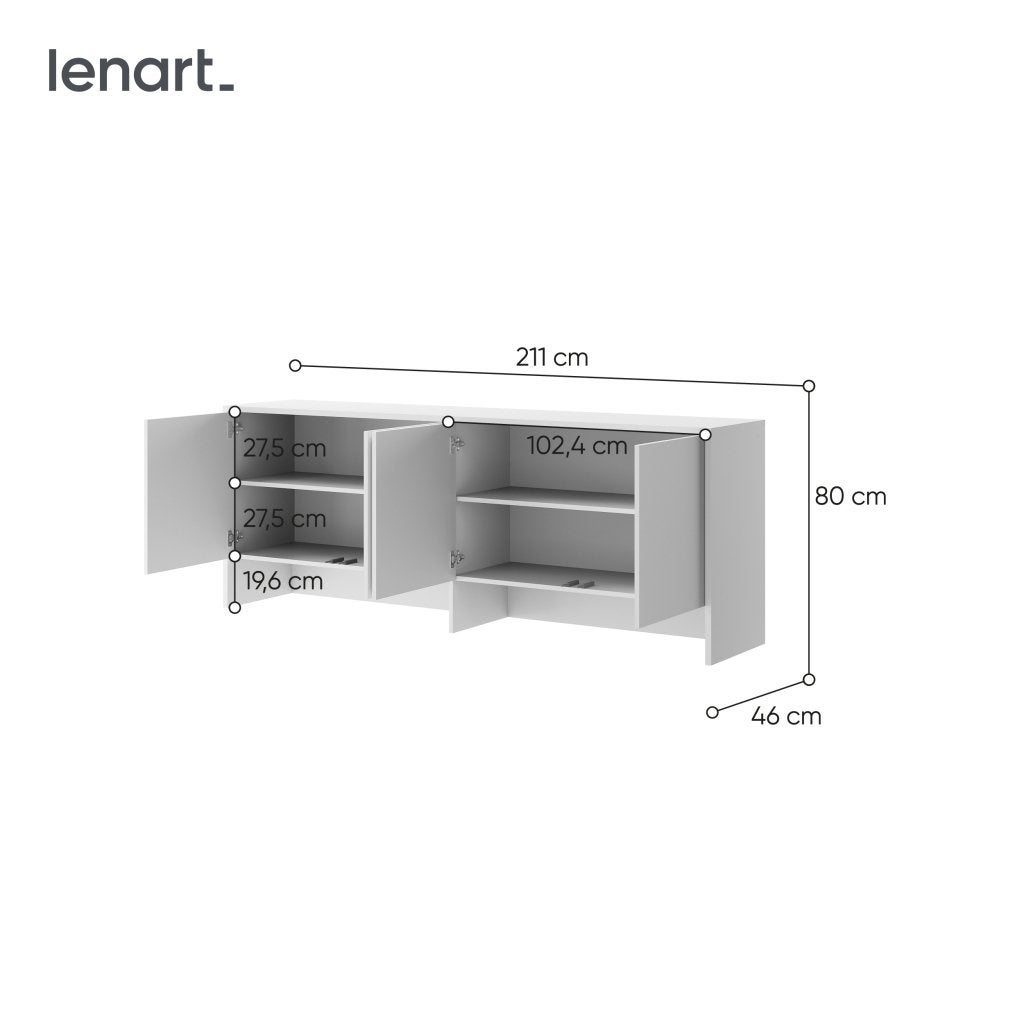Concept opzetkast (80 cm hoog) - Wit, Niet ingevuld, Niet ingevuld, Niet ingevuld