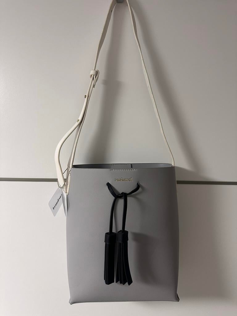 Cacharel Tuilerie Tas - Lichtgrijs, Zo Goed Als Nieuw, Ophalen of Verzenden, Zo goed als nieuw, Grijs, Handtas