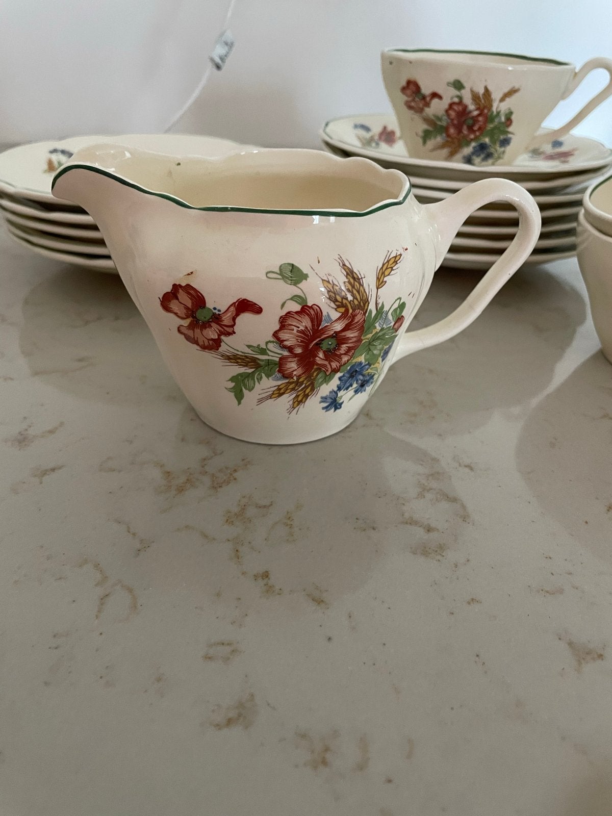 Vintage Société Céramique Maastricht theeservies, Huis en Inrichting, Keuken | Servies, Ophalen of Verzenden, Overige stijlen