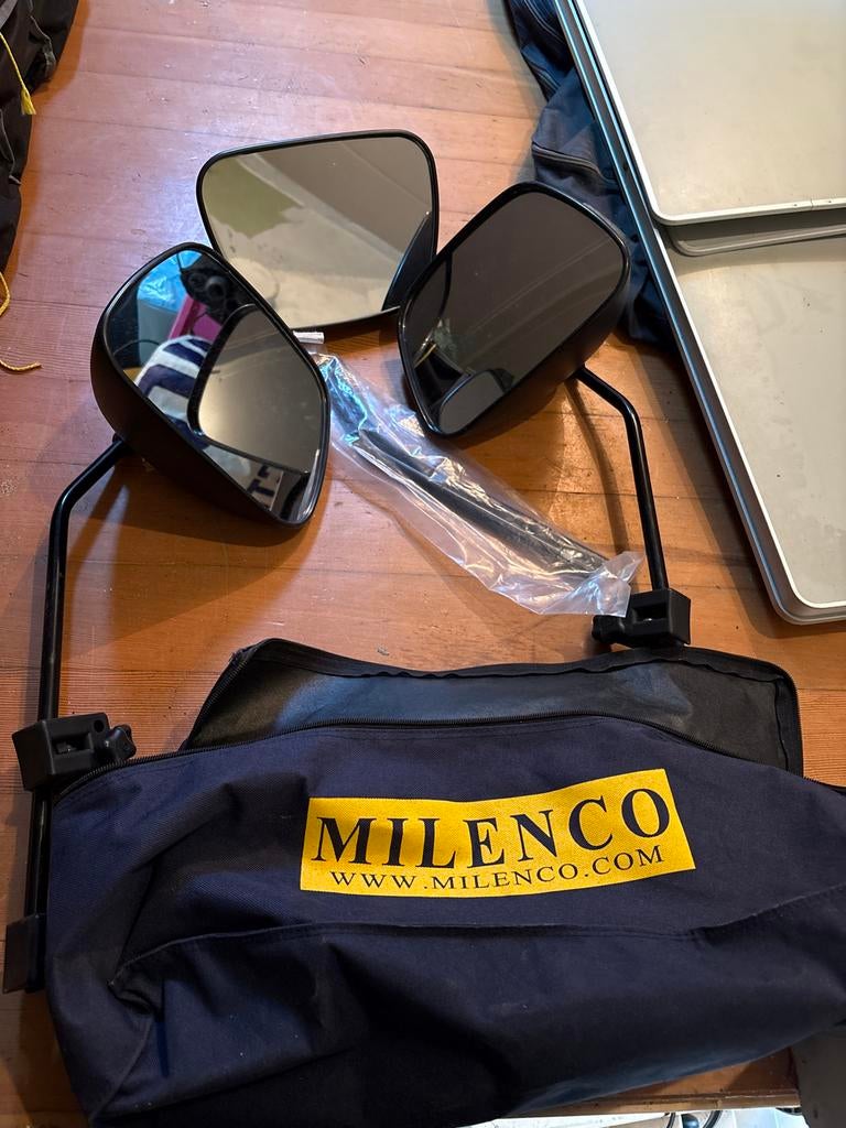 Milenco Grand Aero XXL caravan spiegels met extra's, Caravans en Kamperen, Ophalen of Verzenden, Gebruikt