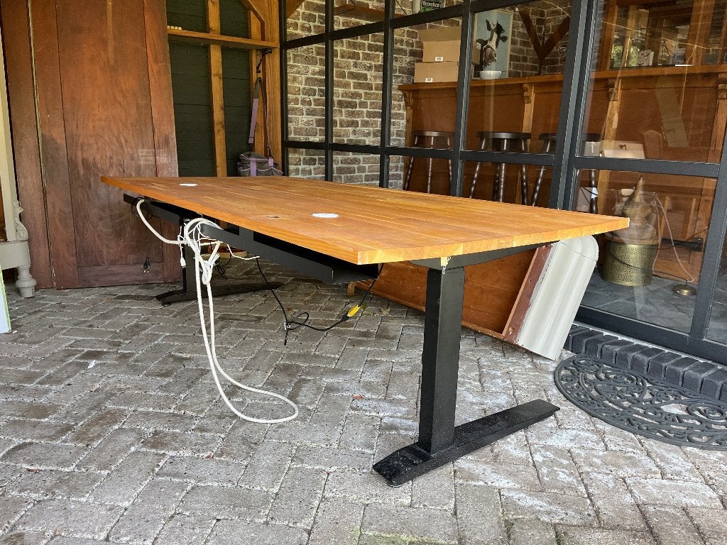 Heel gaaf en mooi zit sta bureau, Ophalen, Gebruikt, Hout, In hoogte verstelbaar