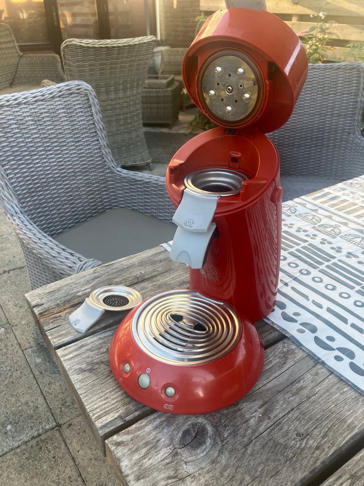 Philips Senseo HD 7810 Koffiepadapparaat Rood, Ophalen, Koffiepads en cups, Gebruikt, Koffiemachine
