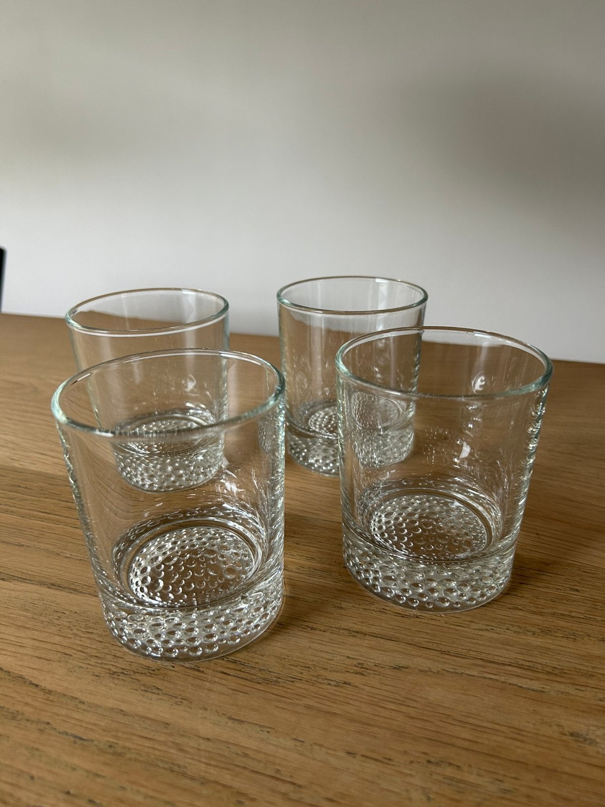 Prachtige waterglazen 4x bubbelbodem, Ophalen of Verzenden, Zo goed als nieuw, Overige typen