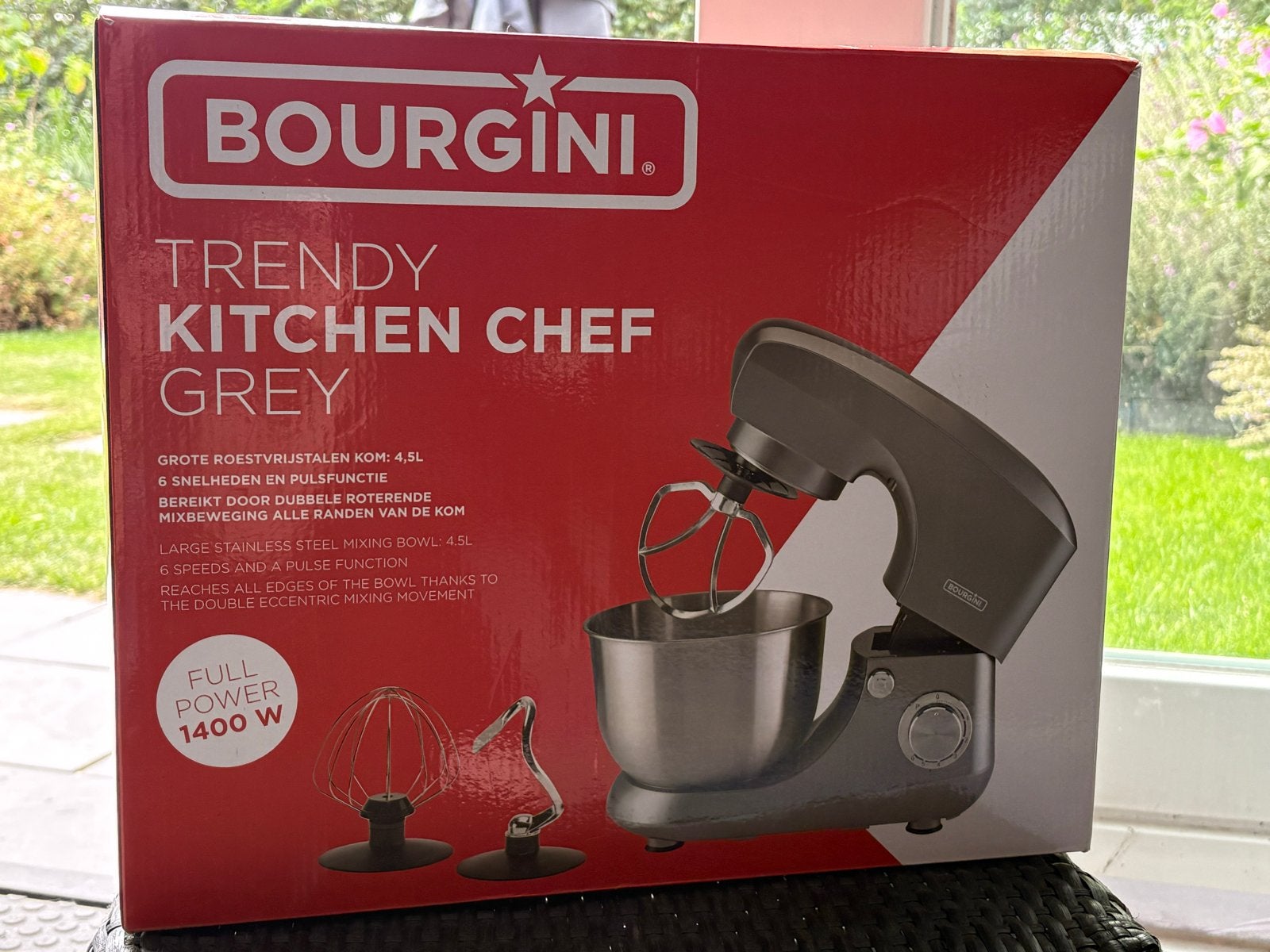 Bourgini Trendy Kitchen Chef Grey - Zo goed als nieuw, 4 liter of meer, Ophalen, Zo goed als nieuw, 3 snelheden of meer