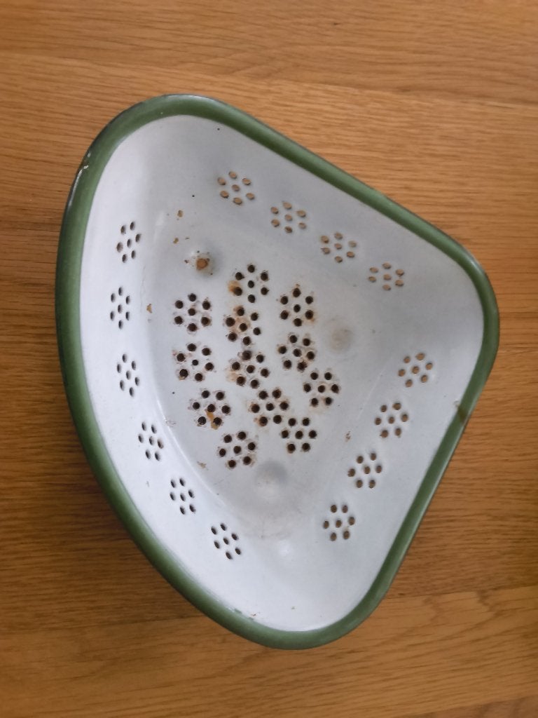 Gootsteenbakje  groen emaille, Ophalen of Verzenden