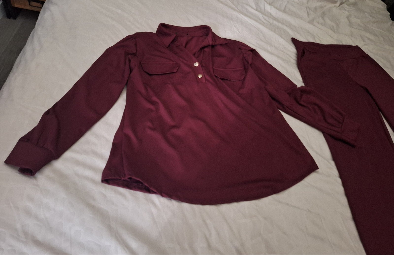 Damespak mt 46-48 bordeauxrood  als nieuw, Kleding | Dames, Grote Maten, Ophalen of Verzenden, Zo goed als nieuw, Rood