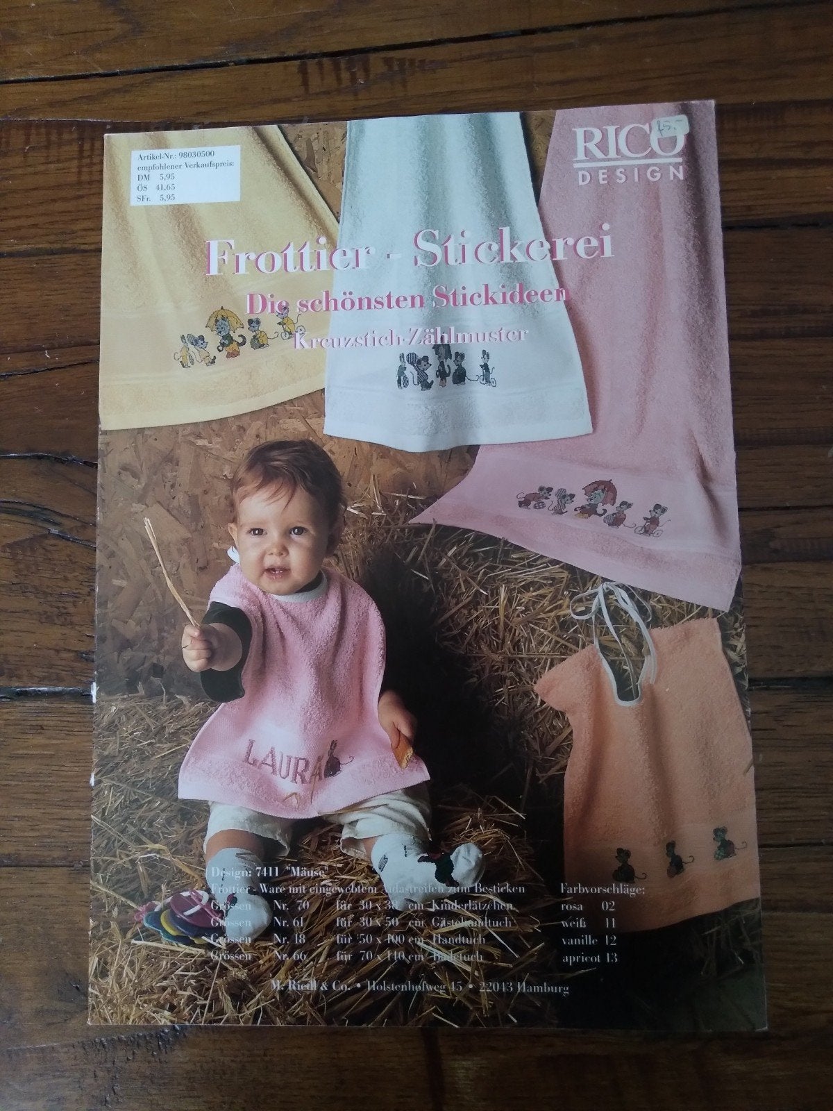 Borduurpatronen voor baby's en sportmotieven (Rico Design), Ophalen of Verzenden, Zo goed als nieuw, Handborduren, Patroon
