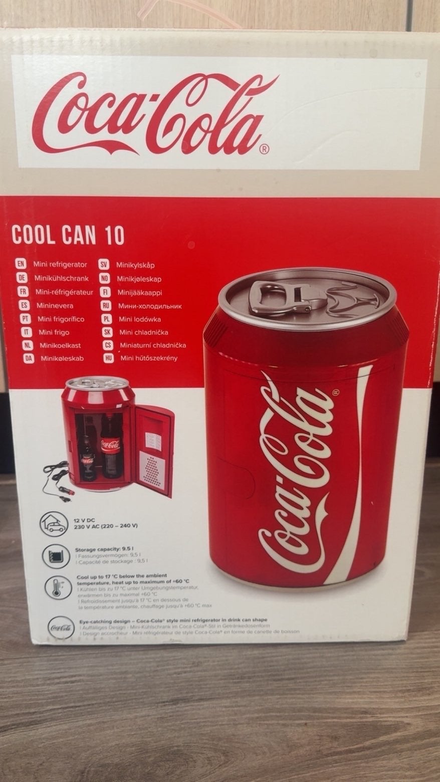 Coca-Cola Mini Koelkast - Cool Can 10, Zonder vriesvak, Nieuw, Ophalen of Verzenden, Minder dan 75 liter