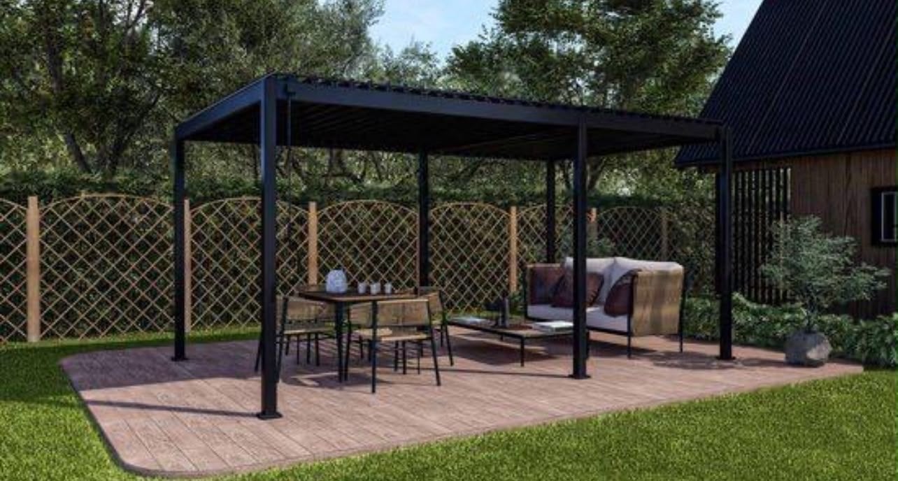 Pergola 3x5m - Lamellen Overkapping - NIEUW in doos, Tuin en Terras, Overkappingen, Ophalen of Verzenden, Nieuw, Tuinpaviljoen