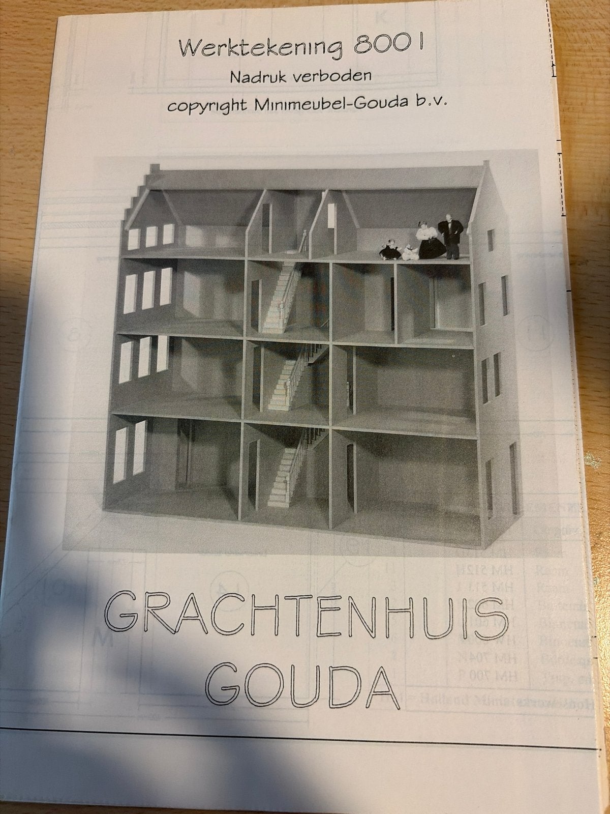 Werktekening Grachtenhuis Gouda - Poppenhuis, Ophalen of Verzenden, Gebruikt, Poppenhuis