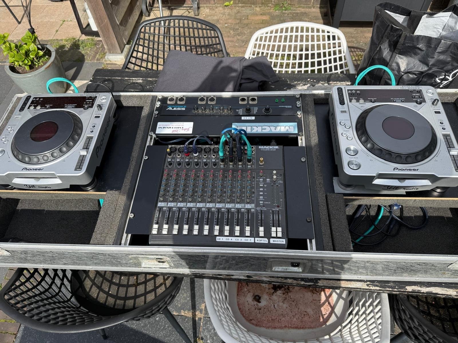 Complete DJ-set met Pioneer CDJ's, mixer en Devine speakers, Muziek en Instrumenten, Dj-sets en Draaitafels, Ophalen, Gebruikt