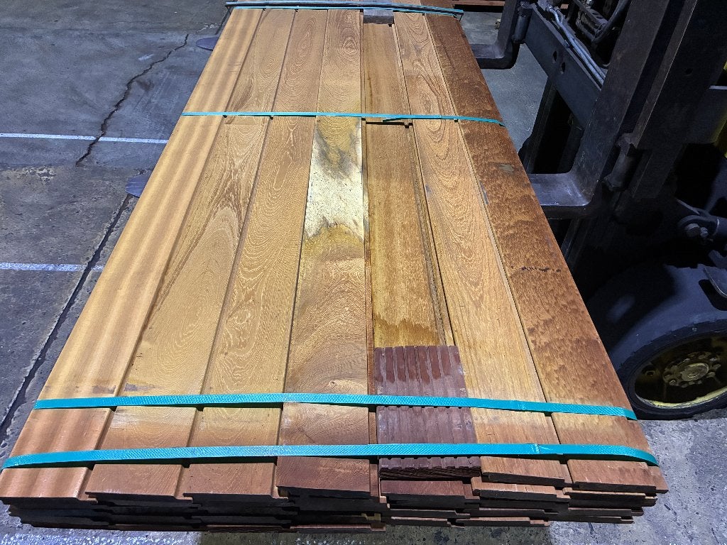 channelsiding-rabatdelen-Hardhout/Guariuba-20x126mm werkend, Ophalen, Overige typen, Nieuw, Hardhout