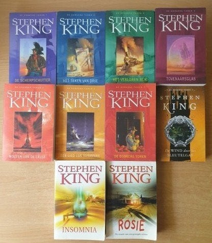 Stephen King - 8x De Donkere Toren & Insomnia & Rosie, Boeken, Fantasy, Gelezen, Verzenden