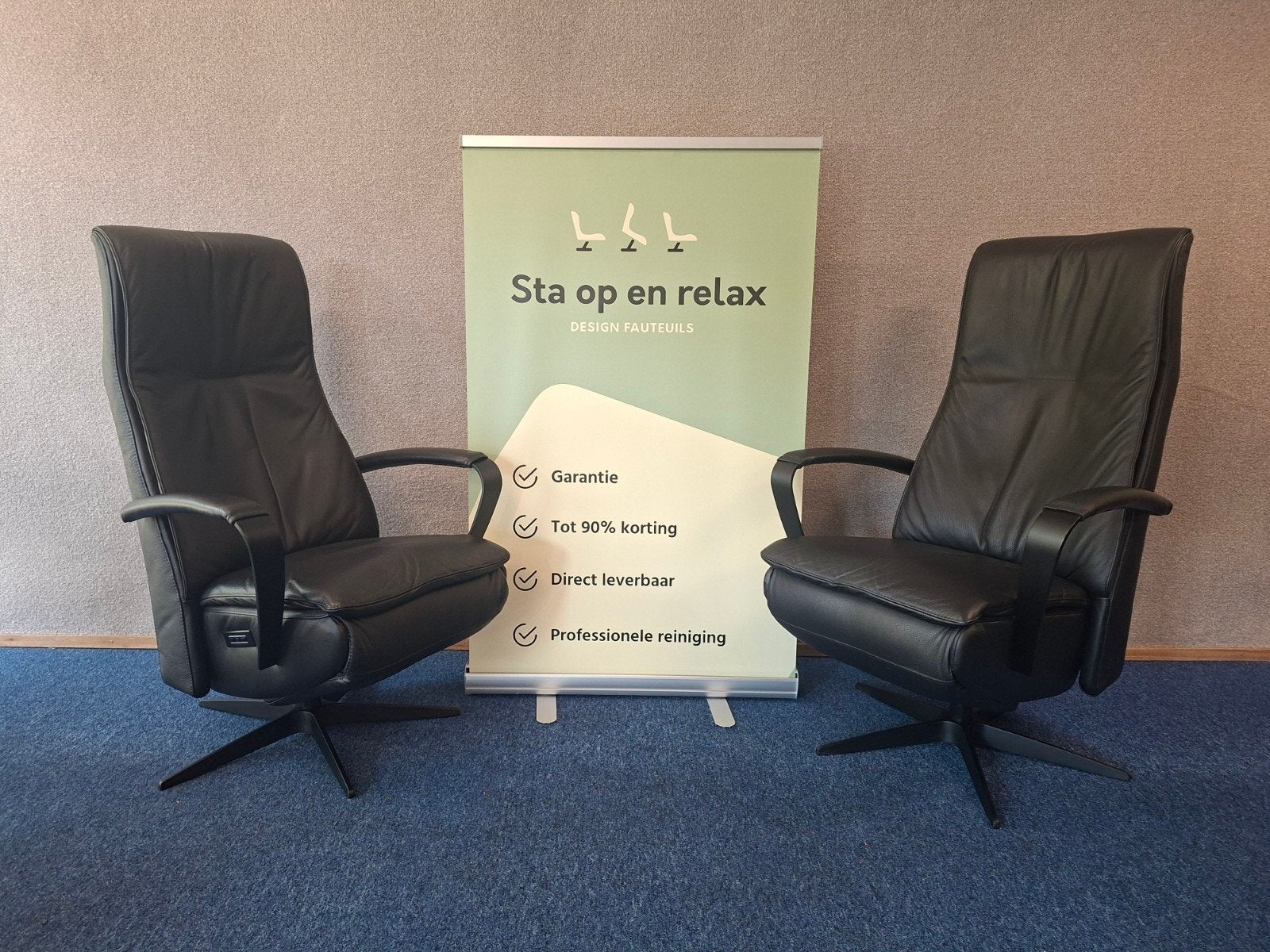 Set elektrische relax fauteuils Gealux twinz ZGAN op accu🔋, Ophalen of Verzenden, Zo goed als nieuw, Staopenrelax@gmail.com, Sta-op-en-relax