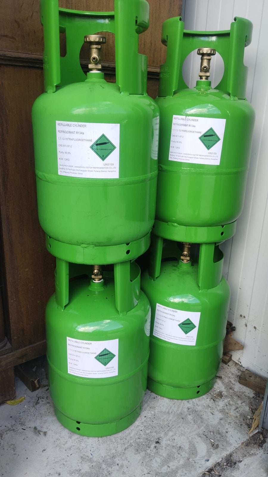 Lege R134a koelmiddel tanks - navulbaar, Ophalen, Gebruikt
