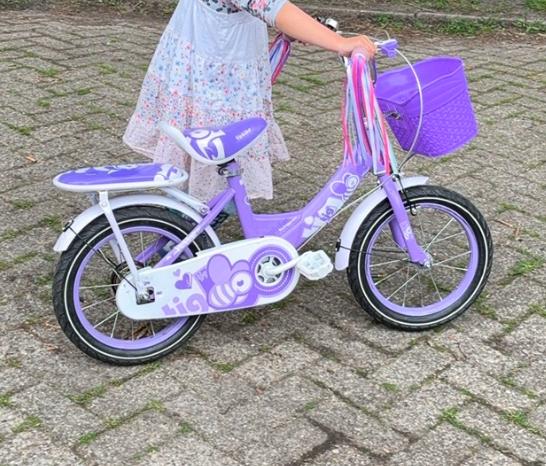 Kinderfiets paars 16 inch voor 4-6 jaar, Fietsen en Brommers, Fietsen | Kinderfietsjes, Ophalen of Verzenden, Zo goed als nieuw
