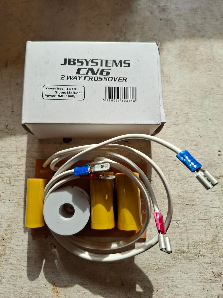 2x jb systems CN6 2 way Crossover 4,5Khz, Ophalen of Verzenden, 120 watt of meer, Front, Rear of Stereo speakers, Overige merken