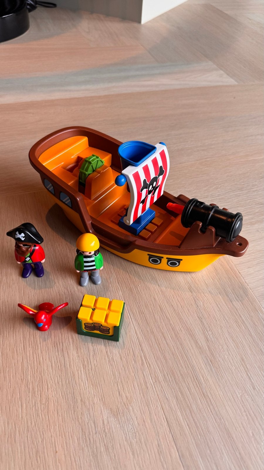 Playmobil 1.2.3. Piratenschip 9118 - Complete set, Ophalen of Verzenden, Gebruikt, Complete set