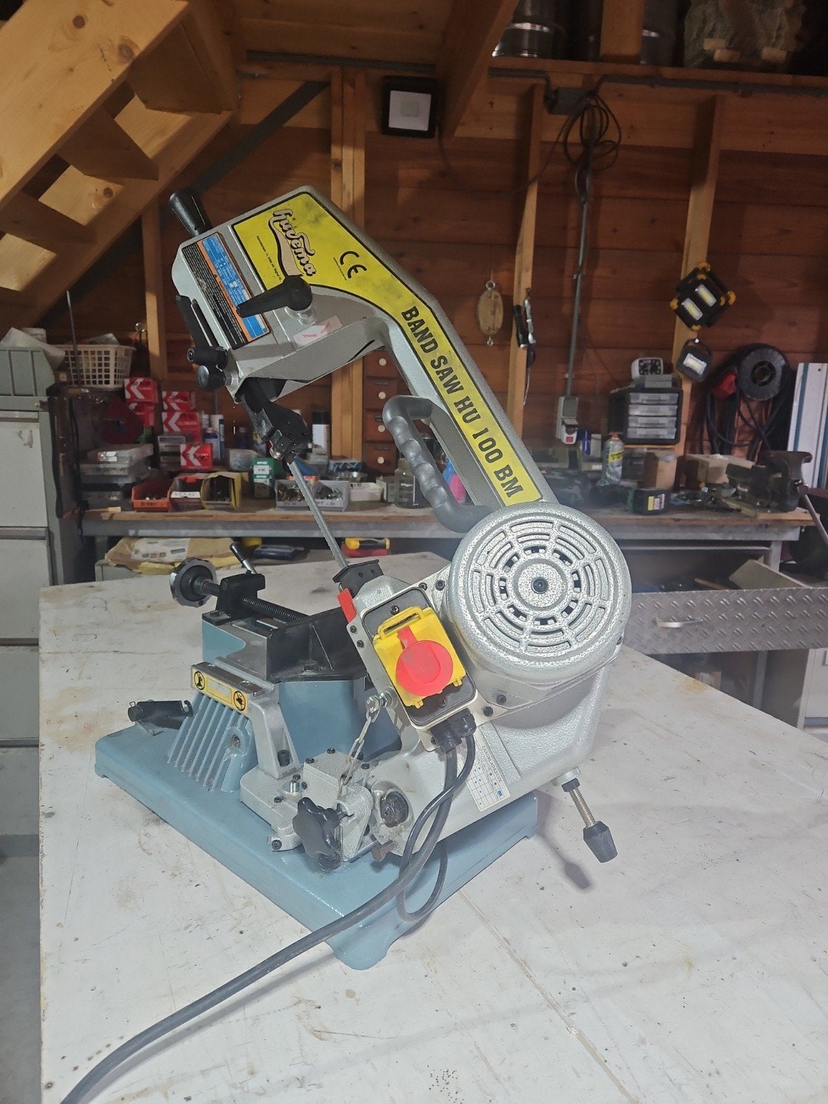 Bandzaagmachine Huvema 100 BM, Doe-het-zelf en Verbouw, Gebruikt, 70 mm of meer, Ophalen of Verzenden, Hu 100 BM