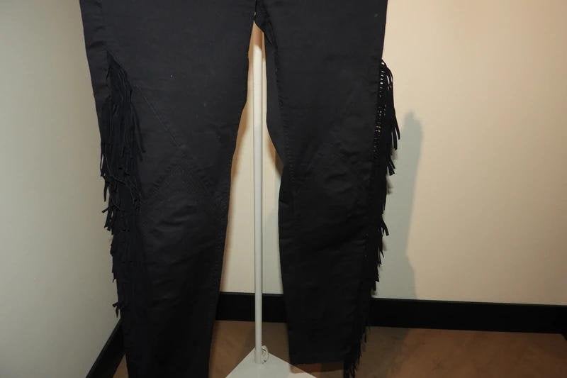 Elisabetta Franchi broek franje bekleding aan de zijkanten29, Kleding | Dames, Maat 38/40 (M), Zwart, Zo goed als nieuw, Lang