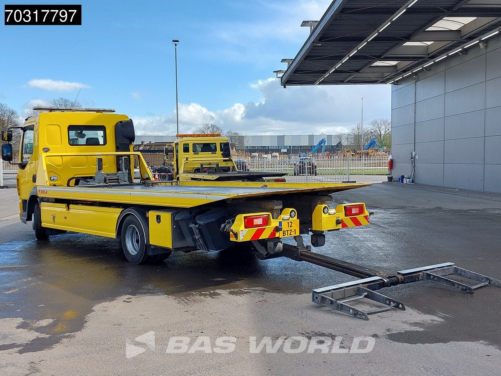 DAF LF LF 230 4X2 NL-truck APK Jige Simplex 5T Abschleppwage, Auto's, Stof, Euro 6, Geel, Bedrijf