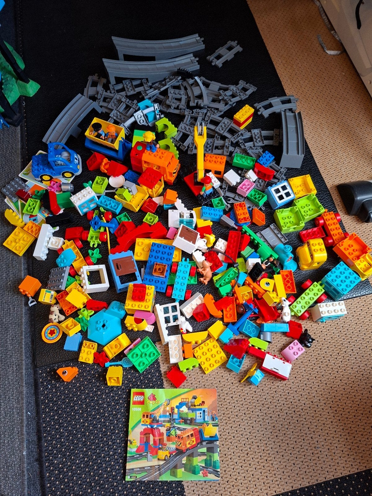 LEGO Duplo elektrische trein en figuren/bouwmateriaal, Kinderen en Baby's, Ophalen, Zo goed als nieuw, Duplo