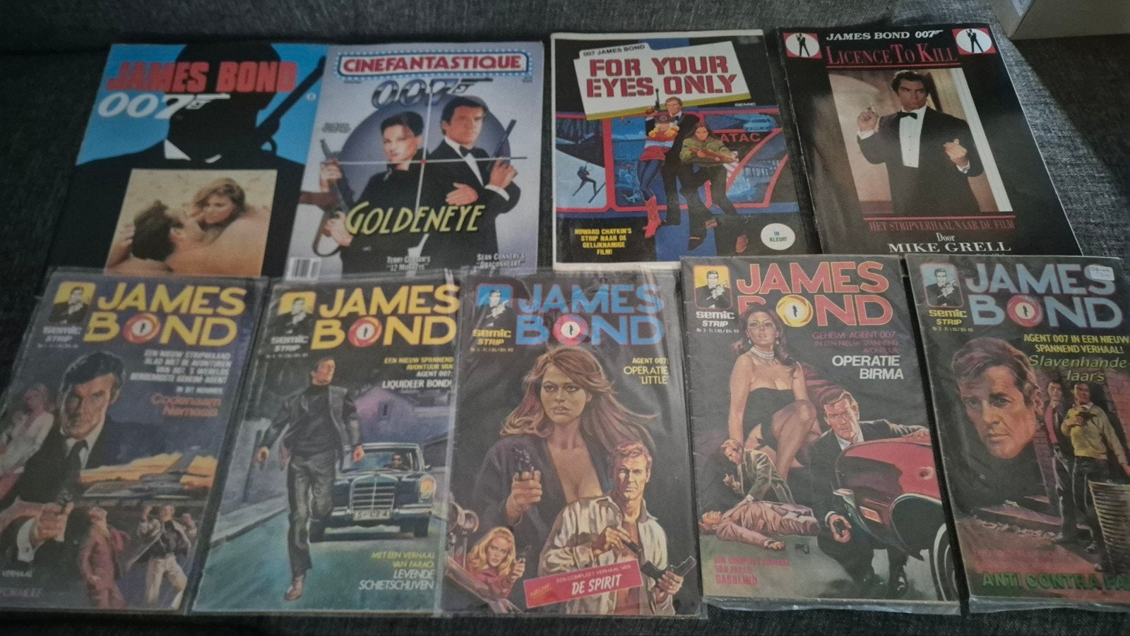 James Bond Semicstrip comics (NL) + magazines (FR/ES), Meerdere stripboeken, Ophalen of Verzenden