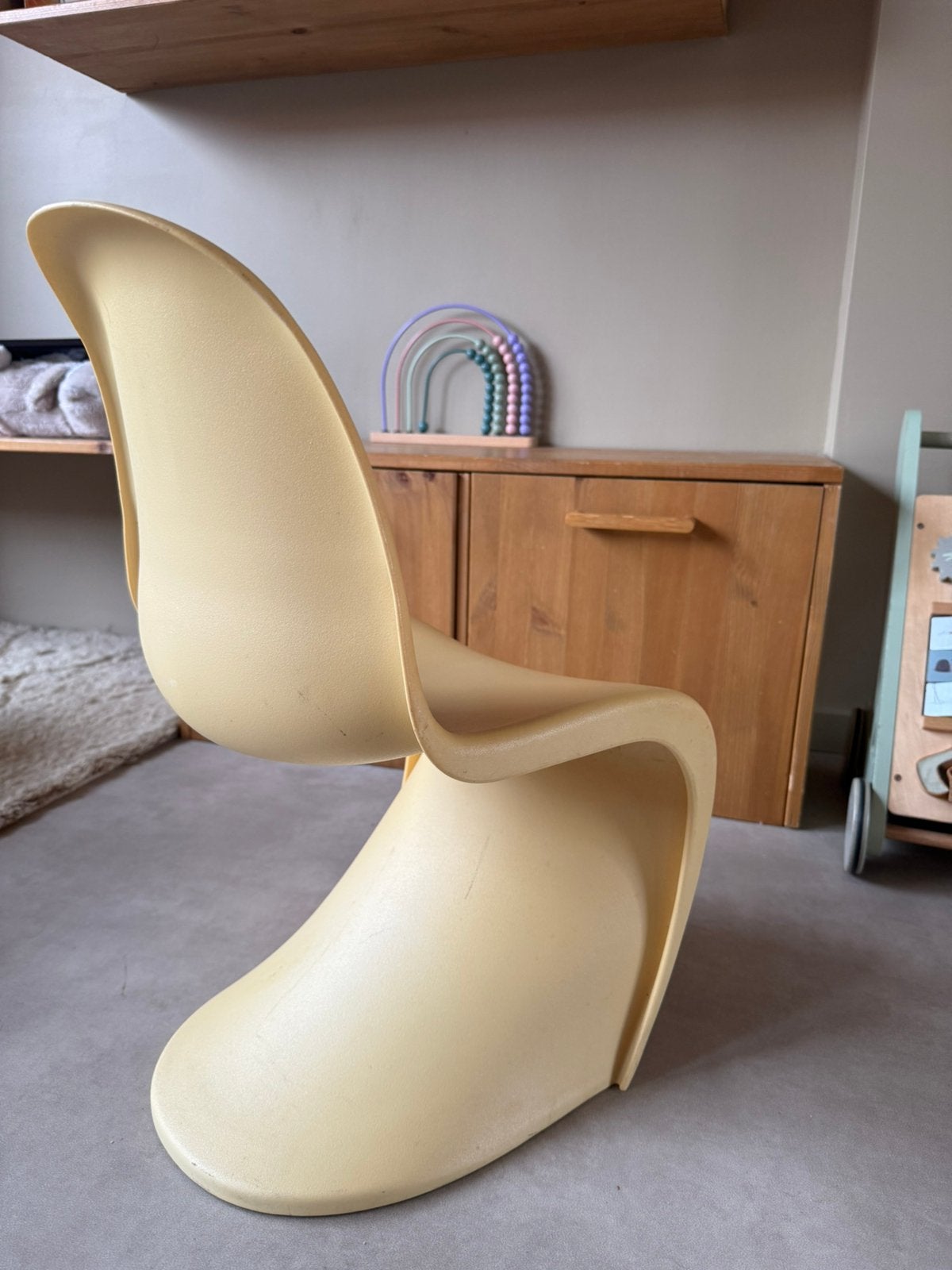 Replica panton vitra junior design kinderstoel geel, Ophalen, Gebruikt, Overige typen