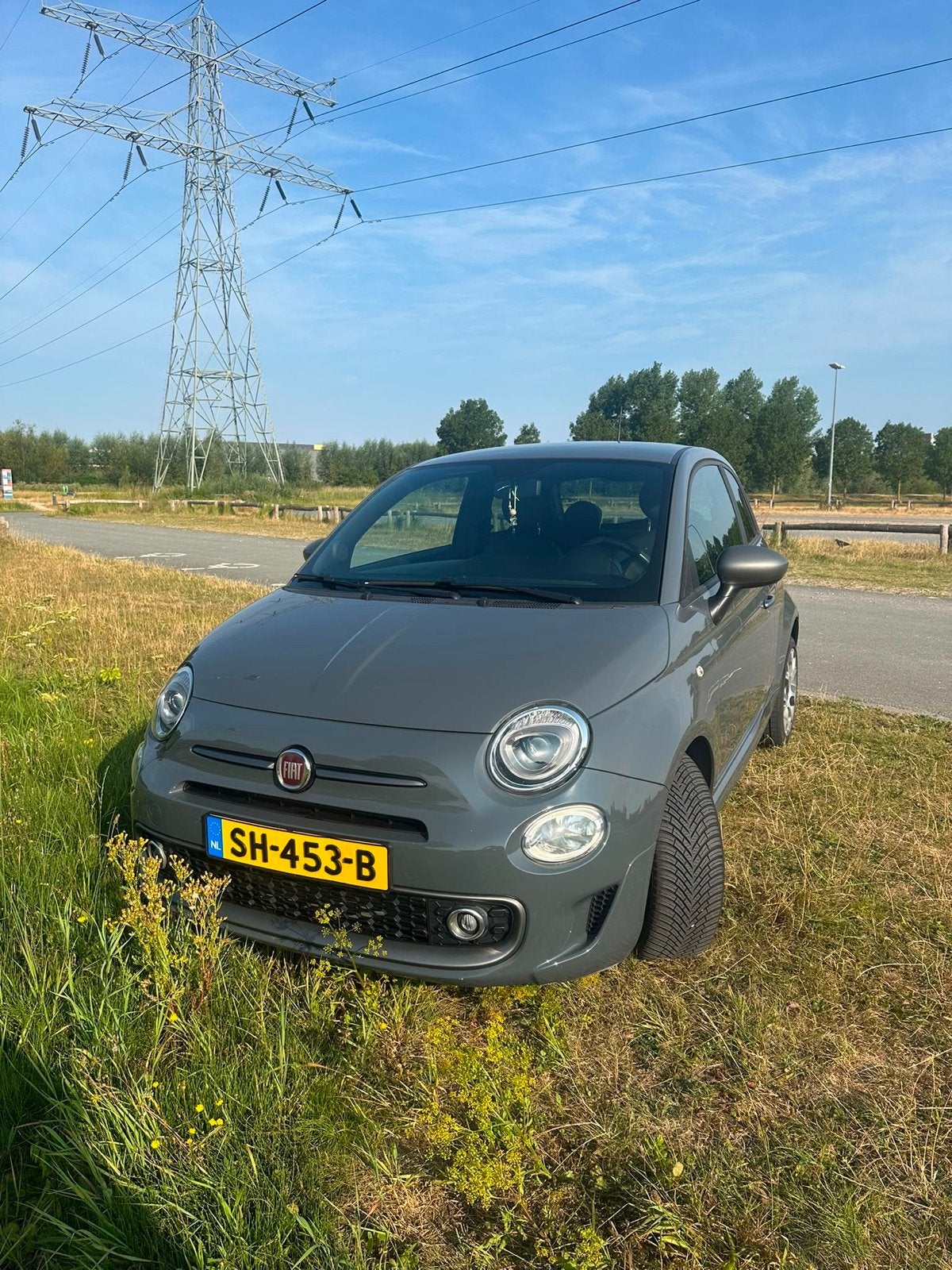 Fiat 500 Twinair Turbo 80pk 2018 Grijs, Auto's, Voorwielaandrijving, 31 €/maand, 905 kg, Origineel Nederlands