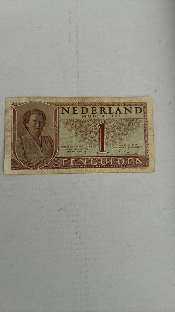 1 gulden 1949 juliana, Postzegels en Munten, Bankbiljetten | Nederland, Ophalen of Verzenden, 2½ gulden