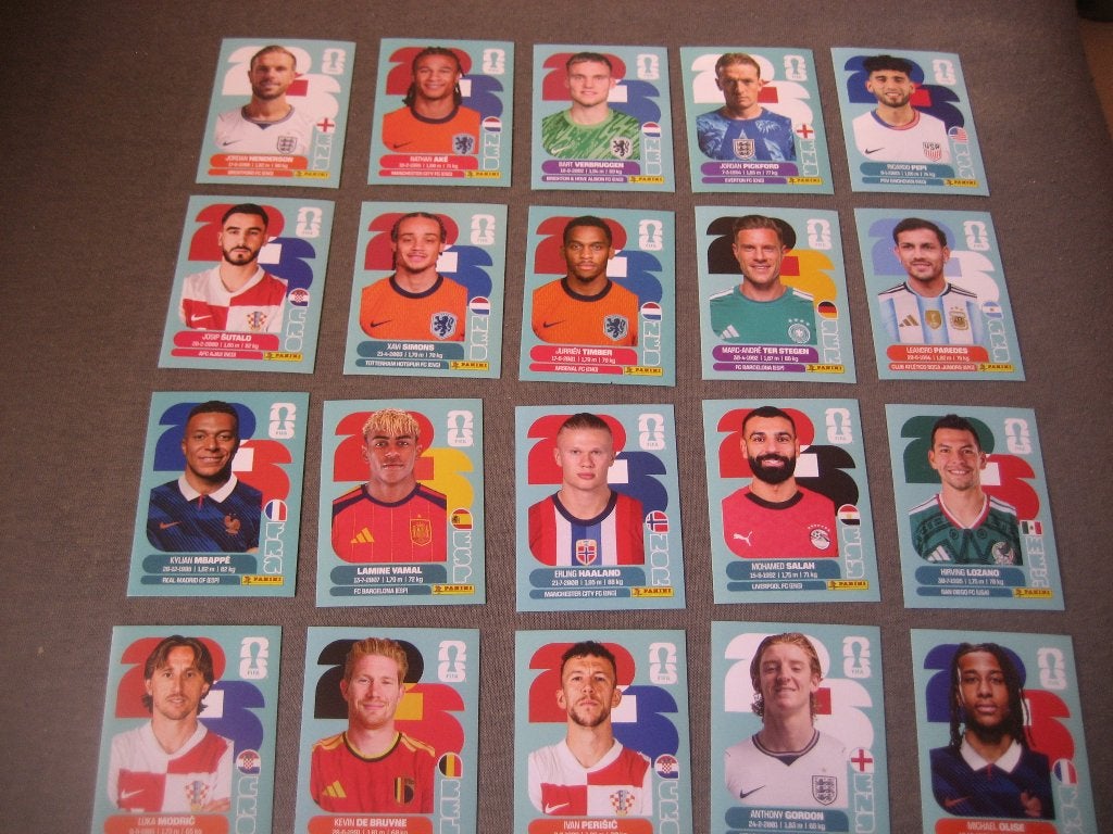 panini wk 2026 mbappe ,haaland jamal, Ophalen of Verzenden, Zo goed als nieuw, Sticker