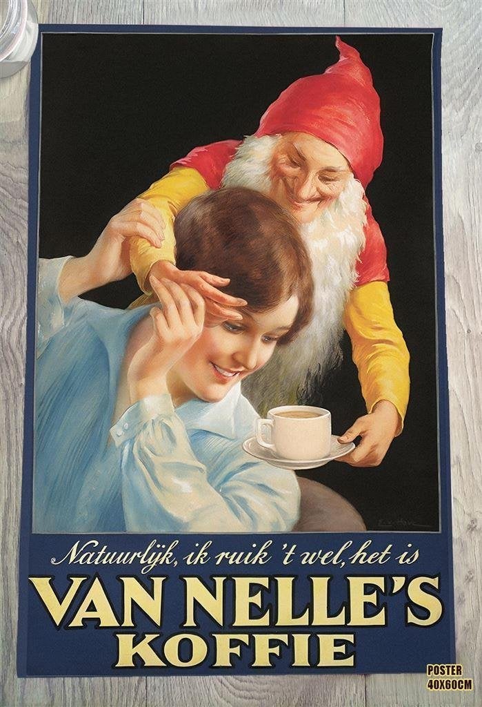 van Nelle Koffie Art Deco Retro NL Reclame poster.