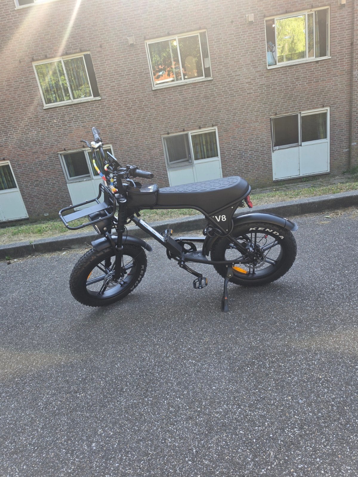 V8 E-bike Fatbike met voorrek en duozit, Overige merken, Ophalen of Verzenden, Zo goed als nieuw, 51 tot 55 cm