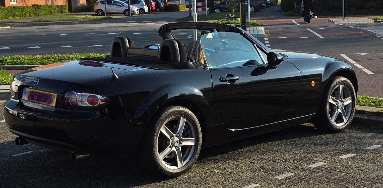 Mazda MX-5 1.8 Exclusive - zeer goed, Auto's, 4 cilinders, 1055 kg, Zwart, Handgeschakeld