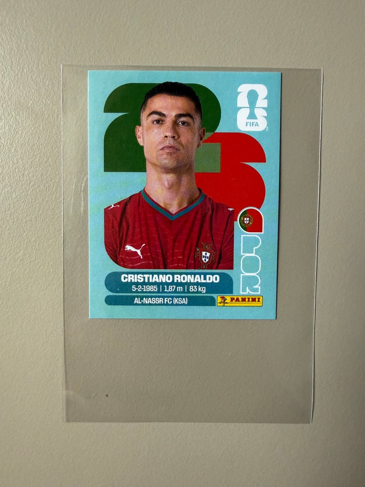 Panini WK26 Cristiano Ronaldo, Verzamelen, Sportartikelen en Voetbal, Ophalen of Verzenden, Nieuw, Buitenlandse clubs, Poster, Plaatje of Sticker