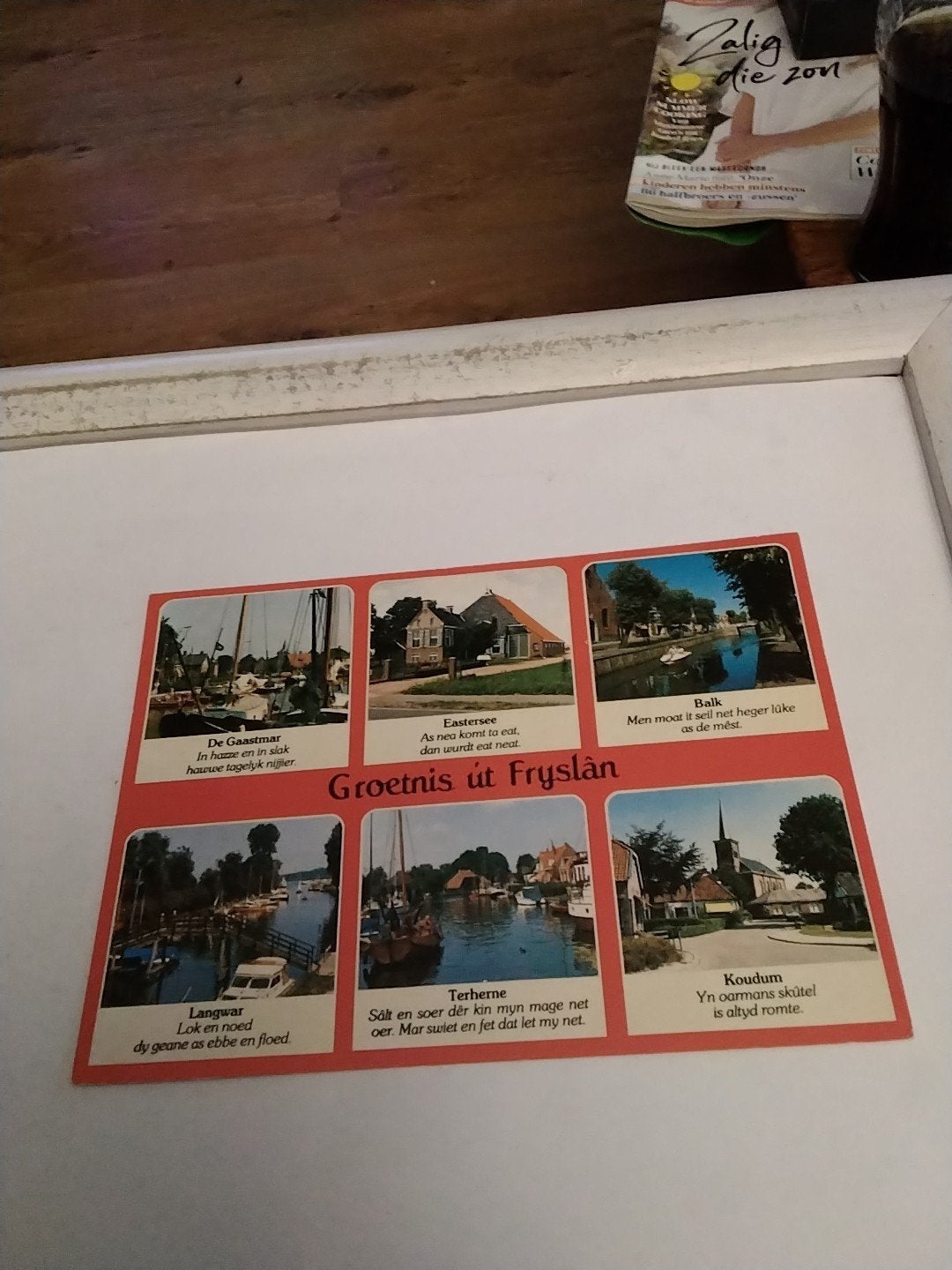 Oude ansichtkaart Groeten uit Fryslân - Gelopen, Verzamelen, Ophalen of Verzenden, 1980 tot heden, Gelopen, Friesland