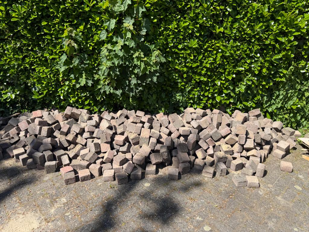 Gebruikte bestrating +/- 10m2 - Klinkers, Ophalen, Gebruikt, Klinkers, 10 m² of meer