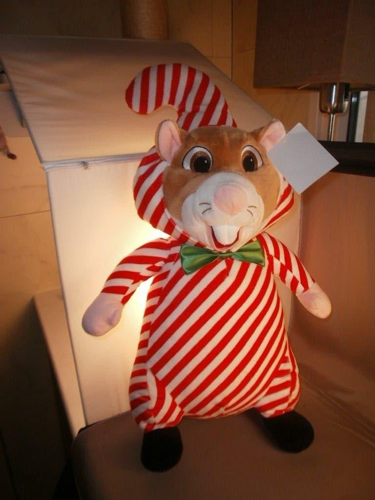 Albert Heijn hamster xl in gestreepte onesie rood/wit 55 cm, Albert Heijn, Hamster, Nieuw, Ophalen of Verzenden