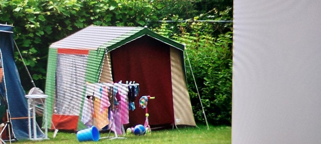 Camping schuurtje voor naast de voortent, ook als slaaptent, Caravans en Kamperen, Tenten, Ophalen, Zo goed als nieuw