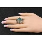 prachtige bewerkte dames  ring groen maat 7 of 8, Sieraden, Tassen en Uiterlijk, Ringen, Nieuw, Ophalen of Verzenden, Dame, Groen