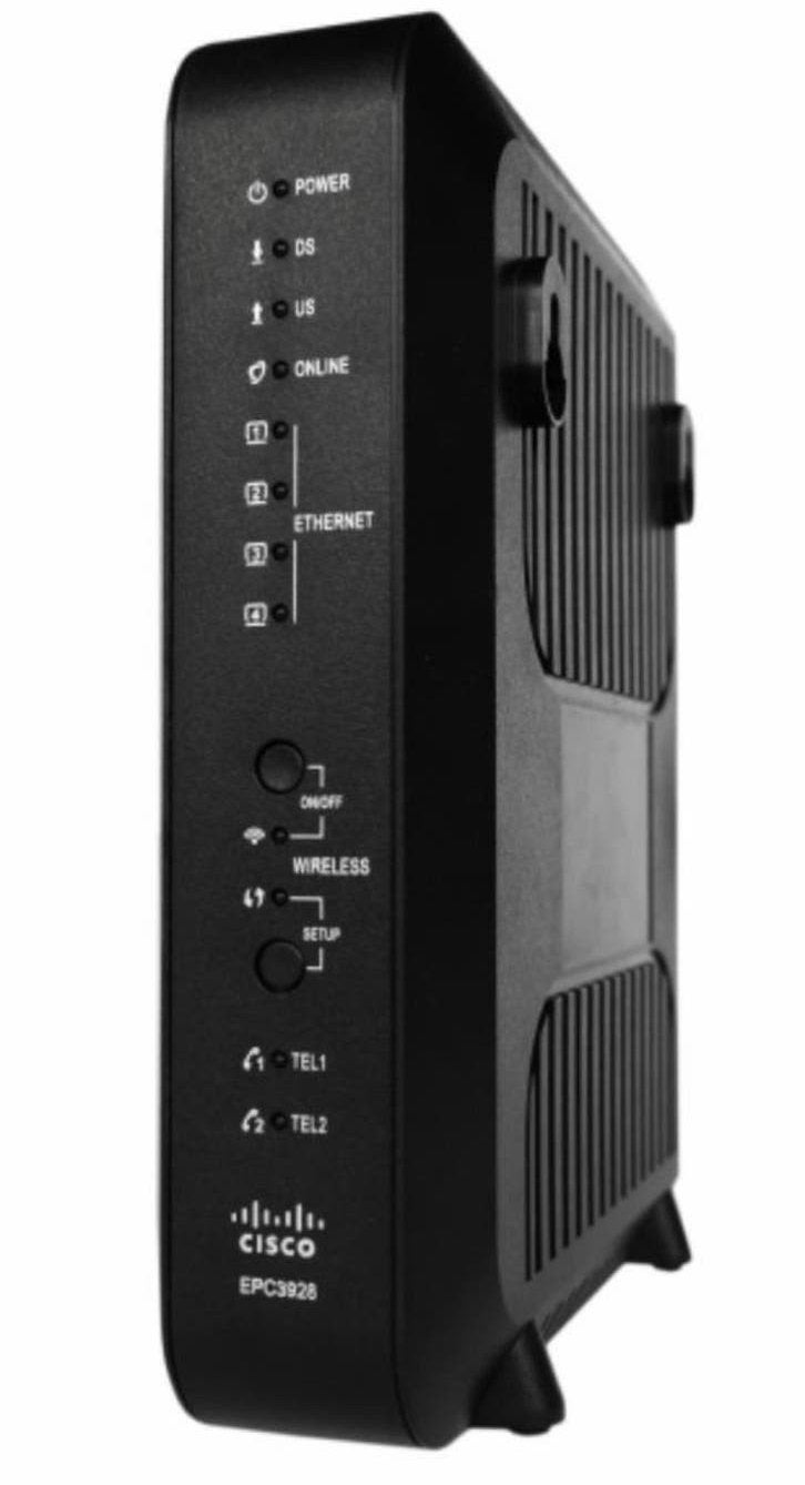 Cisco EPC3928 router met modem, incl. Voeding, ZGAN, Ophalen of Verzenden, Zo goed als nieuw, Router met modem