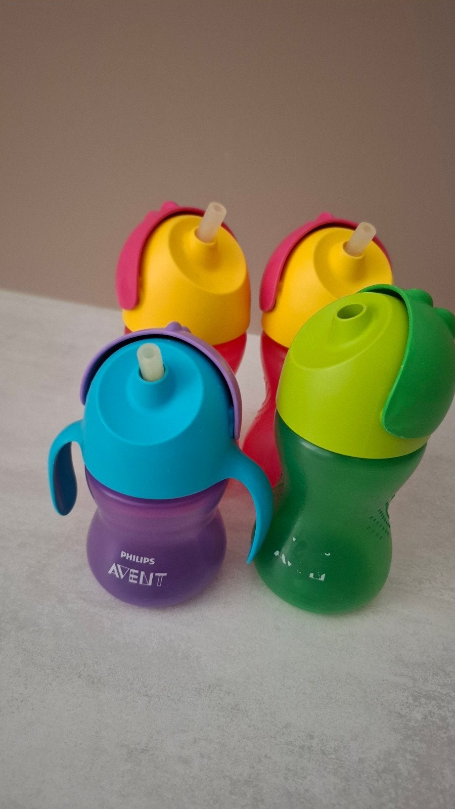 Philips Avent drinkbekers met rietje (4 stuks), Ophalen, Gebruikt, Overige typen