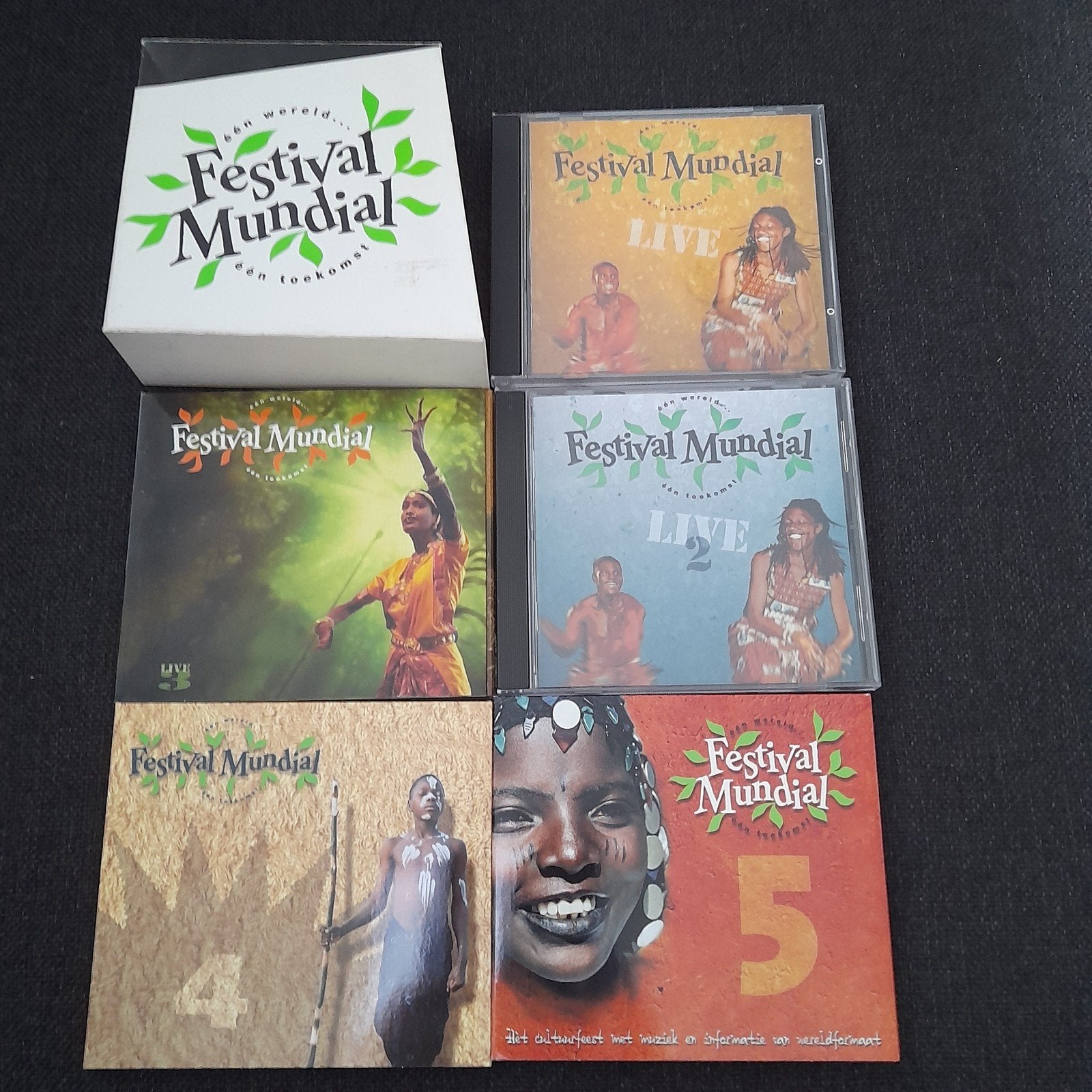 Festival Mundial cd box (5) live wereldmuziek, Ophalen of Verzenden, Zo goed als nieuw, Boxset