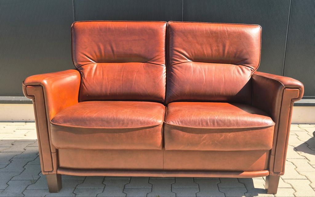 Leren bank, Gebruikt, ., 75 tot 100 cm, Ophalen of Verzenden