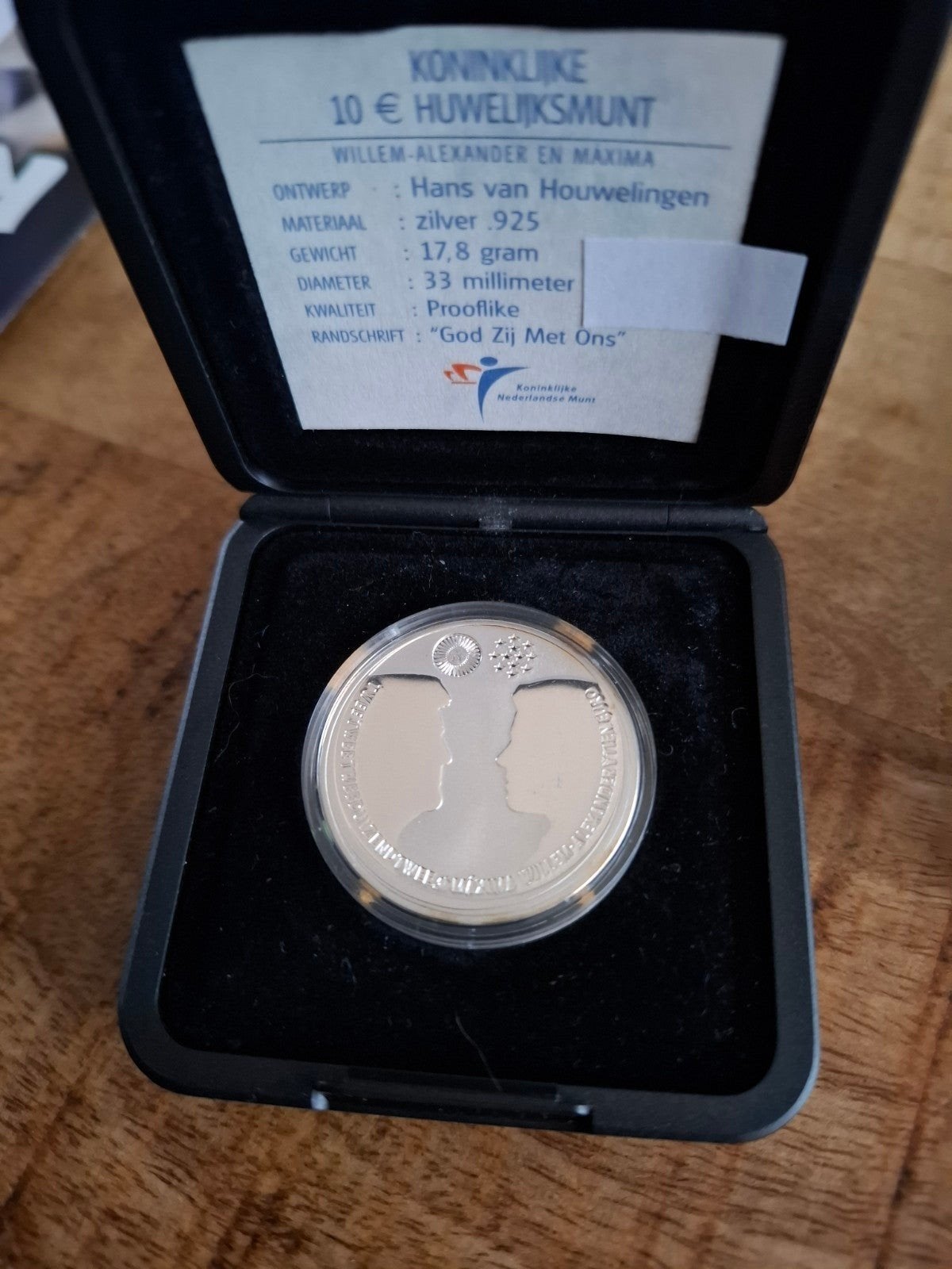 10 EURO KONINLIJK HUWELIJK 2002 proof in casette, Postzegels en Munten, Munten | Nederland, Verzenden, Koningin Beatrix, Zilver